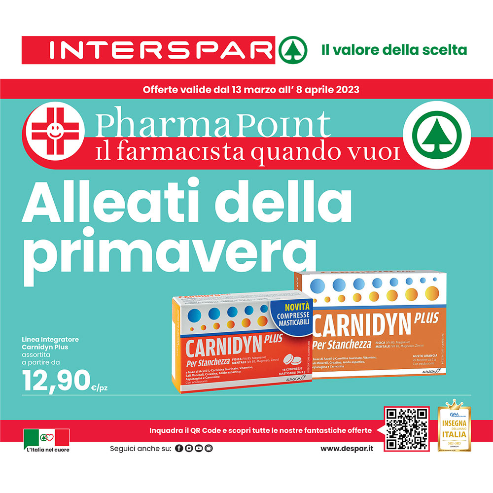 Offerta Pharmapoint - Alleati della primavera - Valida dal 13 marzo all’8 aprile 2023.